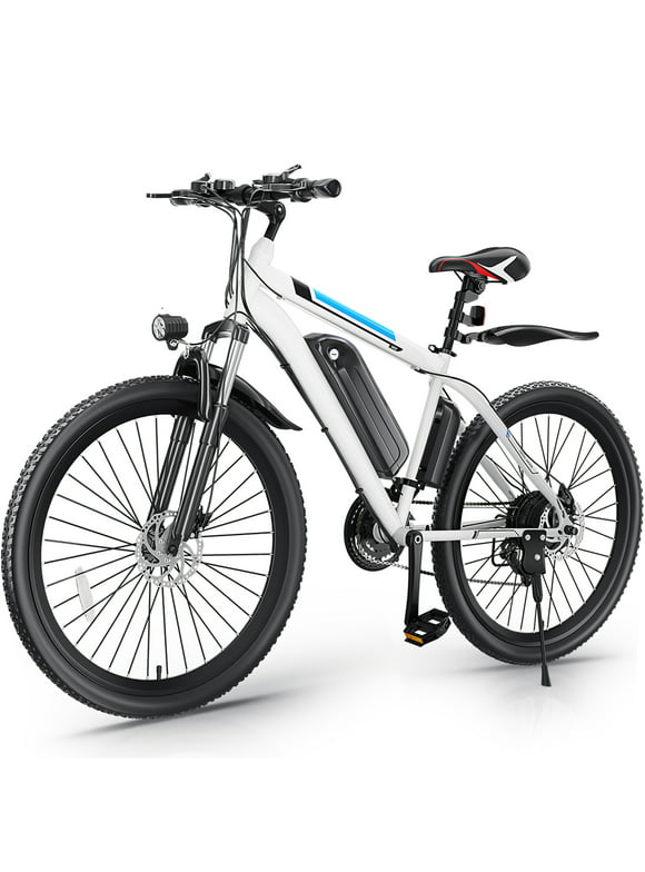 Gocio 500W Electric Bike 26" Electric Bicycle for Adults with Cruise Control System Ebike, Mountain Bike with Removable 48V 375Wh Lithium-Ion Battery, 21 Speed Commuter Bike for Man Woman UL2849