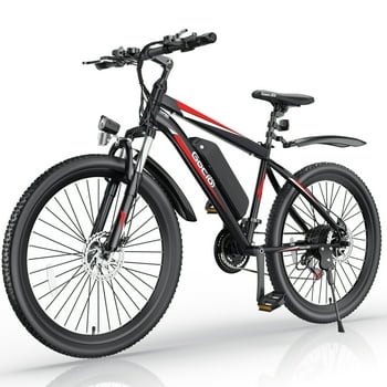 Gocio 500W Electric Bike 26" Electric Bicycle for Adults with Cruise Control System Ebike, Mountain Bike with Removable 48V 375Wh Lithium-Ion Battery, 21 Speed E Bicycle for Man Woman UL2849