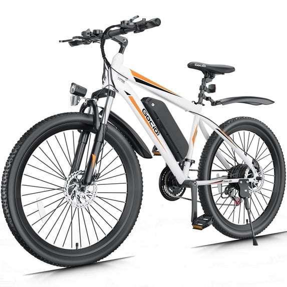 Gocio Peak 750W Electric Bike 26" Electric Bicycle for Adults Max 19.8mph Cruise Control System Ebike, 48V 375Wh Mountain Bike, 21 Speed for Man Woman UL2849 Certified
