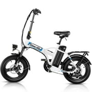 Gocio Peak 700W Electric Bike, 16" x 3.0 One-Piece Fat Tire Foldable Electric Bicycle for Adults Women, 48V 374.4Wh Removable Battery Ebikes, 20MPH Commuter E Bike for Teenager UL 2849