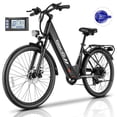 thumbnail image 1 of Gocio Peak 750W Electric Bike For Adults, 26" x 2.1" Step Thru Electric Bicycle, 48V 499Wh Waterproof Battery, Lockable Suspension Fork, Cruiser Ebike, Max 19.8Mph Commuter E-Bike UL2849 Certified, 1 of 13