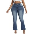 thumbnail image 1 of Gocolloa Plus Size Jeans Bootcut Stretchy for Women High Waisted Modern Curvy Flare Trouser Jean Royal Blue 20W, 1 of 6