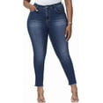 thumbnail image 1 of Gocolloa Womens Plus Size Skinny Jeans High Waisted Stretchy Classic Ankle Jean Dark Blue 16W, 1 of 6