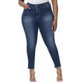 thumbnail image 1 of Gocolloa Womens Plus Size Skinny Jeans High Waisted Stretchy Classic Ankle Jean Dark Blue 20W, 1 of 6