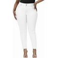 thumbnail image 1 of Gocolloa Womens Plus Size Skinny Jeans High Waisted Stretchy Classic Ankle Jean White 22W, 1 of 6