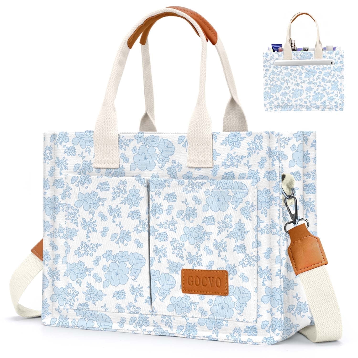 Gocvo Canvas Tote Bag For Women Large Multi Pocket Shoulder Handbag Crossbody Messenger Bag: Key Details Before Checkout