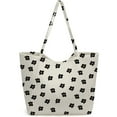 thumbnail interactive-video image 1 of Gocvo Corduroy Tote Bag, Extra Large Tote Bag for Women, Soft and Lightweight Lady Handbags for Travel Work Everyday(Black Floral), 1 of 8