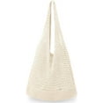 thumbnail image 1 of Gocvo Crochet Bag for Women, Crochet Tote Summer Bag Mesh Large Shoulder Bag (Beige 14 x 10 x 26.5in), 1 of 6