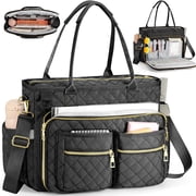 Gocvo Large Capacity Womens Work Bag Multi-functional Teacher Tote Bag with Laptop Compartment Office Work Tote Bag, Black