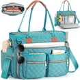 thumbnail image 1 of Gocvo Large Capacity Womens Work Bag Multi-functional Teacher Tote Bag with Laptop Compartment Office Work Tote Bag, Green, 1 of 7