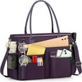 thumbnail image 1 of Gocvo Large Capacity Womens Work Bag Multi-functional Teacher Tote Bag with Laptop Compartment Office Work Tote Bag, Purple, 1 of 7