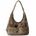 thumbnail image 1 of Gocvo Multi-Pocket Hobo Bags for Women, Corduroy Tote Bag for Casual Outings Work Shopping(Leopard), 1 of 9