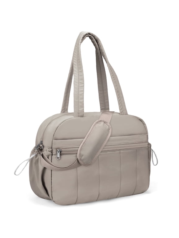 Puffy Bag, Womens Handbags with Wet Pocket, Lightweight Puffy Tote Bag Water Resistant Handbags for Daily Use(Camel)