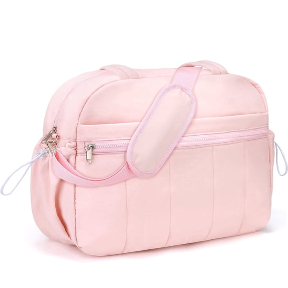 Gocvo Puffy Bag, Womens Handbags with Wet Pocket, Lightweight Puffy Tote Bag Water Resistant Handbags for Daily Use(Pink)