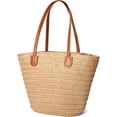thumbnail image 1 of Gocvo Straw Beach Bag for Womens, Crossbody Shoulder Tote Bag with Zipper Vacation Purse for Summer, 1 of 8