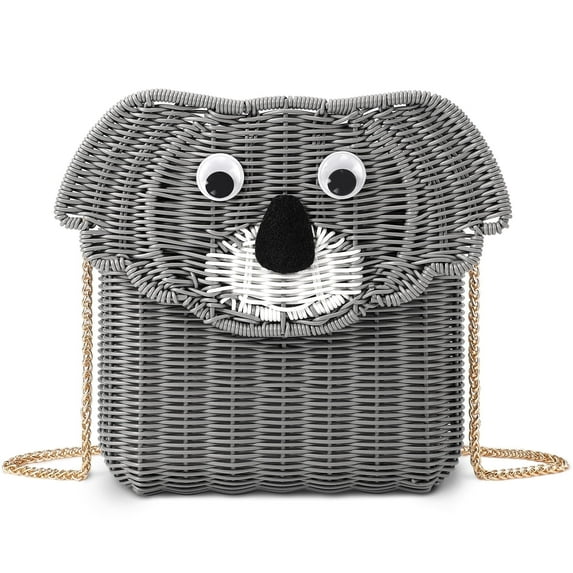 Gocvo Summer Handmade Woven Bag for Women Chain Shoulder Beach Bag Vacation Rattan Crossbody Bag Cute Gifts for Women | Koala
