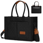 Gocvo Quilted Tote Bags for Women, Lightweigh Puffy Tote Bag, Quilted Woman Bag for Work TravelBlack