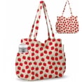 thumbnail image 1 of Gocvo Multiple Pockets Corduroy Bag, Large Tote Bag for Women, Ladies Bag Casual Hobo Handbags(Strawberry), 1 of 9