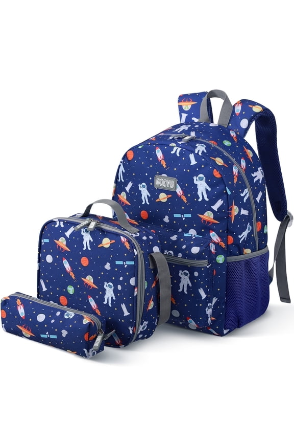 Kids Backpack for Boys, Space Waterproof Toddler Bookbag for Kids School Backpacks