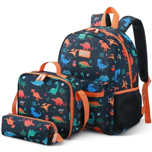 Gocvo Kids Backpack for Boys, Dinosaur Waterproof Toddler Bookbag for Kids School Backpacks