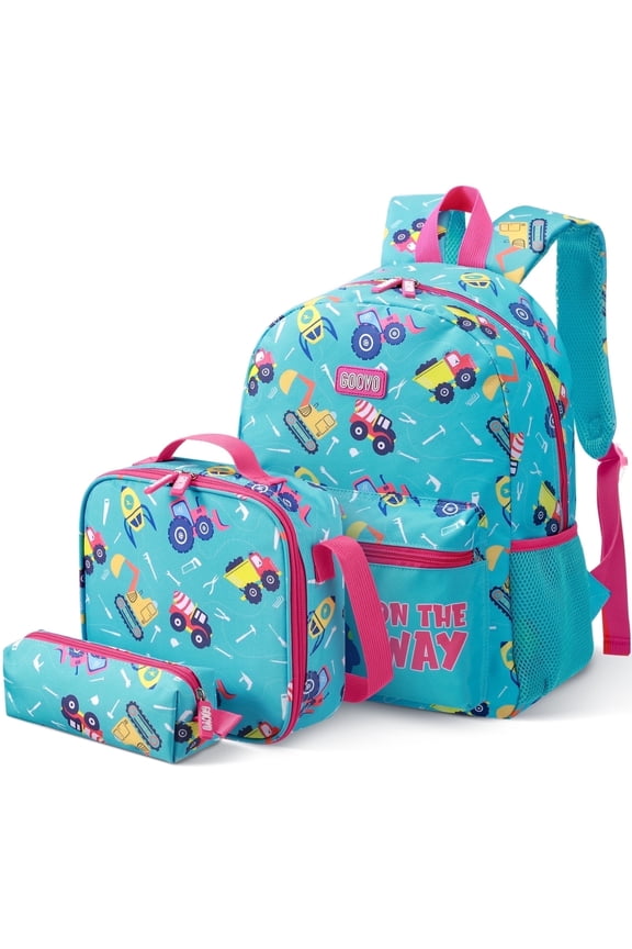 Backpacks for Boys, Kids Boys Backpack with Lunch Bag (Car)