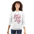 thumbnail image 1 of God Above All Else Religious Women Crewneck Sweatshirt Brisco Brands S, 1 of 6