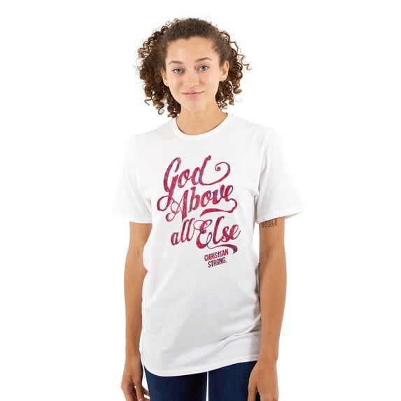 God Above All Else Religious Women's Plus Size Graphic Tee Brisco Brands 5X