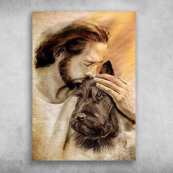 God And Scottish Terrier - Scottish Terrier Lover 11 x 17 Inch Poster