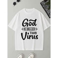 thumbnail image 1 of God is Bigger men 180G 100% Cotton white Classic Unisex Shirt Printed tshirts Funny Unisex Shirt Graphic Tee tshirts Basic Unisex Shirt Crewneck tshirts Classic Unisex Shirt Cotton tshirts, 1 of 7