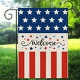 thumbnail image 1 of God Bless America 4th of July Garden Flag, 12 x 18 Inch Double Sided Burlap Independence Day Welcome Small Yard Flag, Summer Holiday Seasonal Farmhouse Outdoor Decoration, 1 of 5
