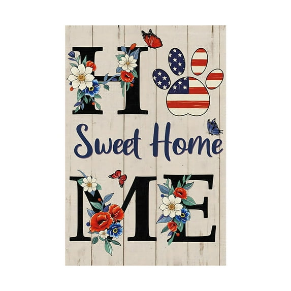 God Bless America 4th of July Garden Flag, 12 x 18 Inch Double Sided Burlap Independence Day Welcome Small Yard Flag, Summer Holiday Seasonal Farmhouse Outdoor Decoration