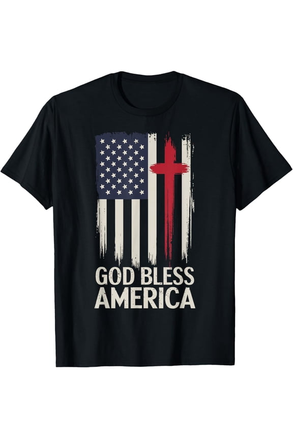God Bless America Christian Patriot Pride Apparel T-Shirt