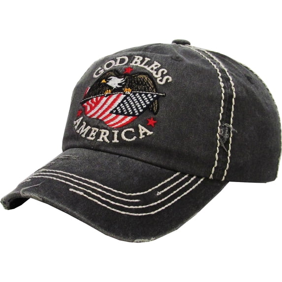 God Bless America Classic Vintage Ballcap Adjustable
