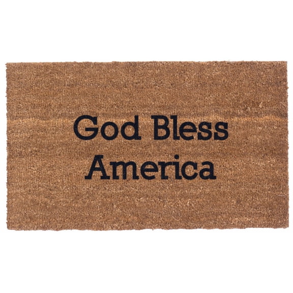God Bless America Design Coco Doormats by Coco Mats N More - 18" x 30" x 1 Inch Thick