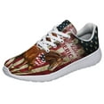 thumbnail image 1 of God Bless America Horse Print Sneakers Lightweight Comfortable Running Shoes for Men Women White Size 6, 1 of 7