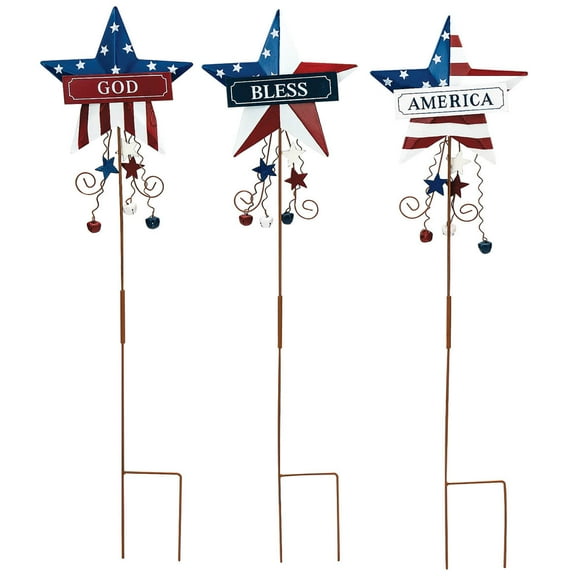 God Bless America Metal Stakes by Holiday PeakTM