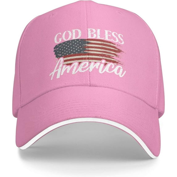 God Bless America Patriotic USA Baseball Cap Women Cowboy Hat Trucker Hat Men Dad Hat Adjustable Snapback Hat Black