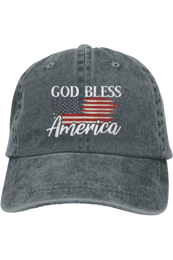 God Bless America Patriotic USA Baseball Caps Men Women Ball Hat Adjustable Trucker Hat