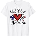 thumbnail image 1 of God Bless America Patriotic USA Flag Colors For Christians T-Shirt White 4X-Large, 1 of 4