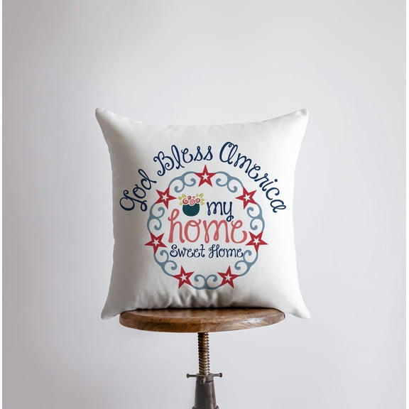 God Bless America | Pillow Cover | Throw Pillow | Home Decor | Freedom Pillow | Farmhouse Decor | Throw Pillows | Fourth of July