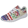 thumbnail image 1 of God Bless America Print Sneakers Lightweight Comfortable Running Shoes for Men Women White Size 3.5, 1 of 1