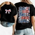 thumbnail image 1 of God Bless America Print Tshirts Patriotic 4th of July Graphic Tees American Pride Faith Casual Short Sleeve Tops Cotton Shirts for Daily Outfits Black,3XL, 1 of 8