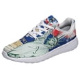 thumbnail image 1 of God Bless America Shoes Patriotic Independence Day 4th Of July Shoes Print Sneakers Lightweight Comfortable Running Shoes for Men Women White Size 8, 1 of 7