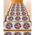 thumbnail image 1 of God Bless America Stair Treads Non Slip for Steps Independence Day Retro Five-Pointed Star U. S. Flag 7 Pcs Reusable Adhesive Stair Runner Mats for Home Carpet Treads Rugs for Staircase 8x30 In, 1 of 7