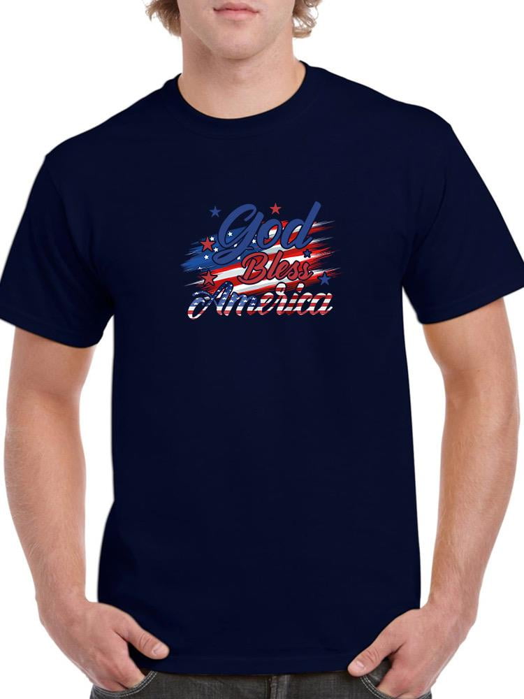 God Bless America T-Shirt Men -Image by Shutterstock, Male 5X-Large ...