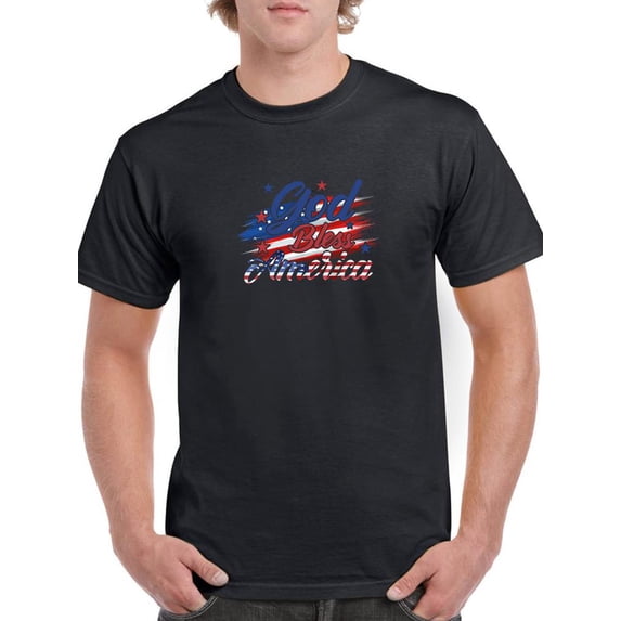 God Bless America T-Shirt Men -Image by Shutterstock, Male Medium