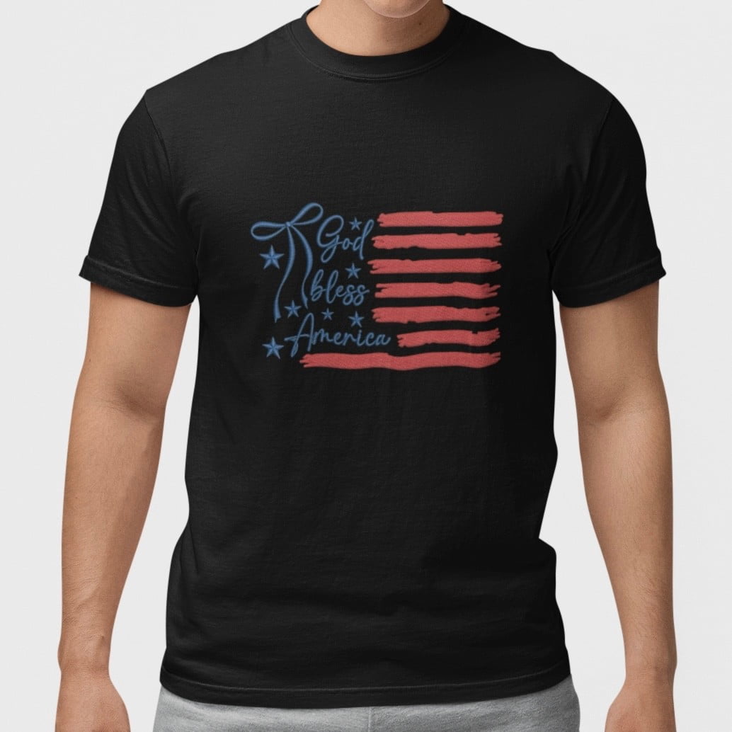 God Bless America USA Flag Graphic T-Shirt - Walmart.com