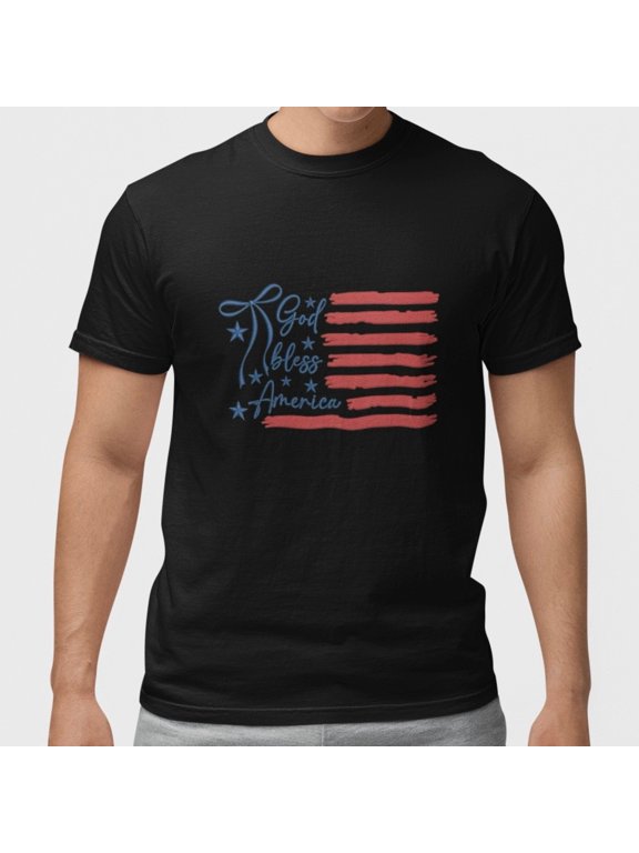 God Bless America USA Flag Graphic T-Shirt