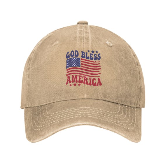 God Bless America Us Flag Adult Adjustable Classic Washed Casquette Cap Hat Baseball Cap For Man For Woman
