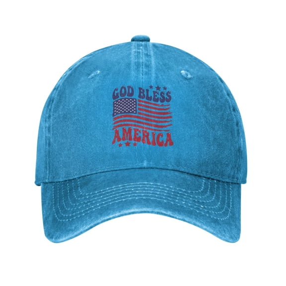 God Bless America Us Flag Adult Adjustable Classic Washed Casquette Cap Hat Baseball Cap For Man For Woman